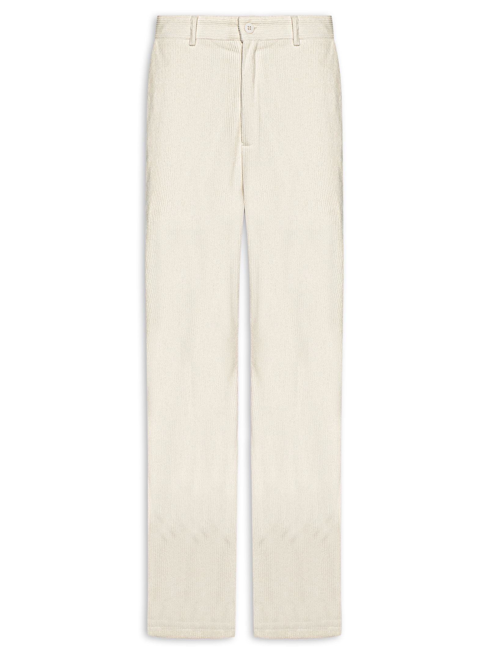 Calça Masculina Reta Em Cotelê Bege Basiq Men
