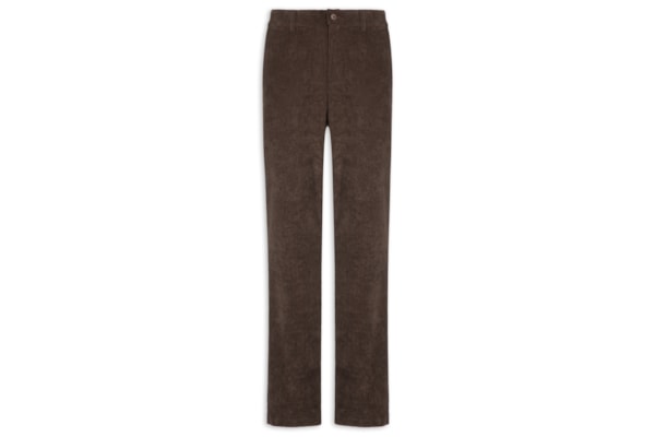 Calça Masculina Reta Em Cotelê - Marrom