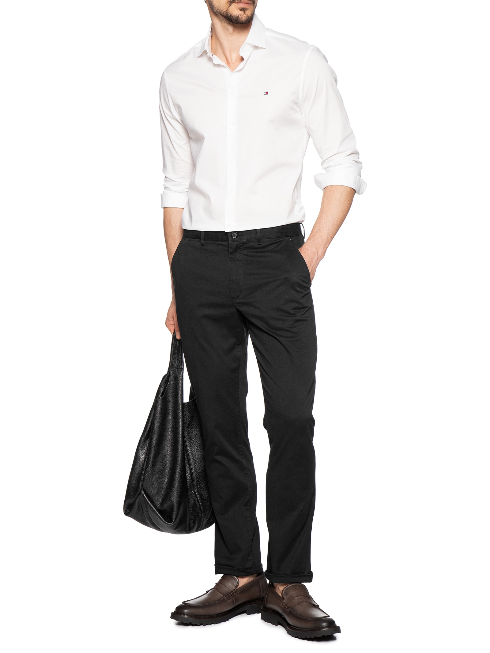 Calça Masculina Reta Essential Core Denton Preto Tommy Hilfiger