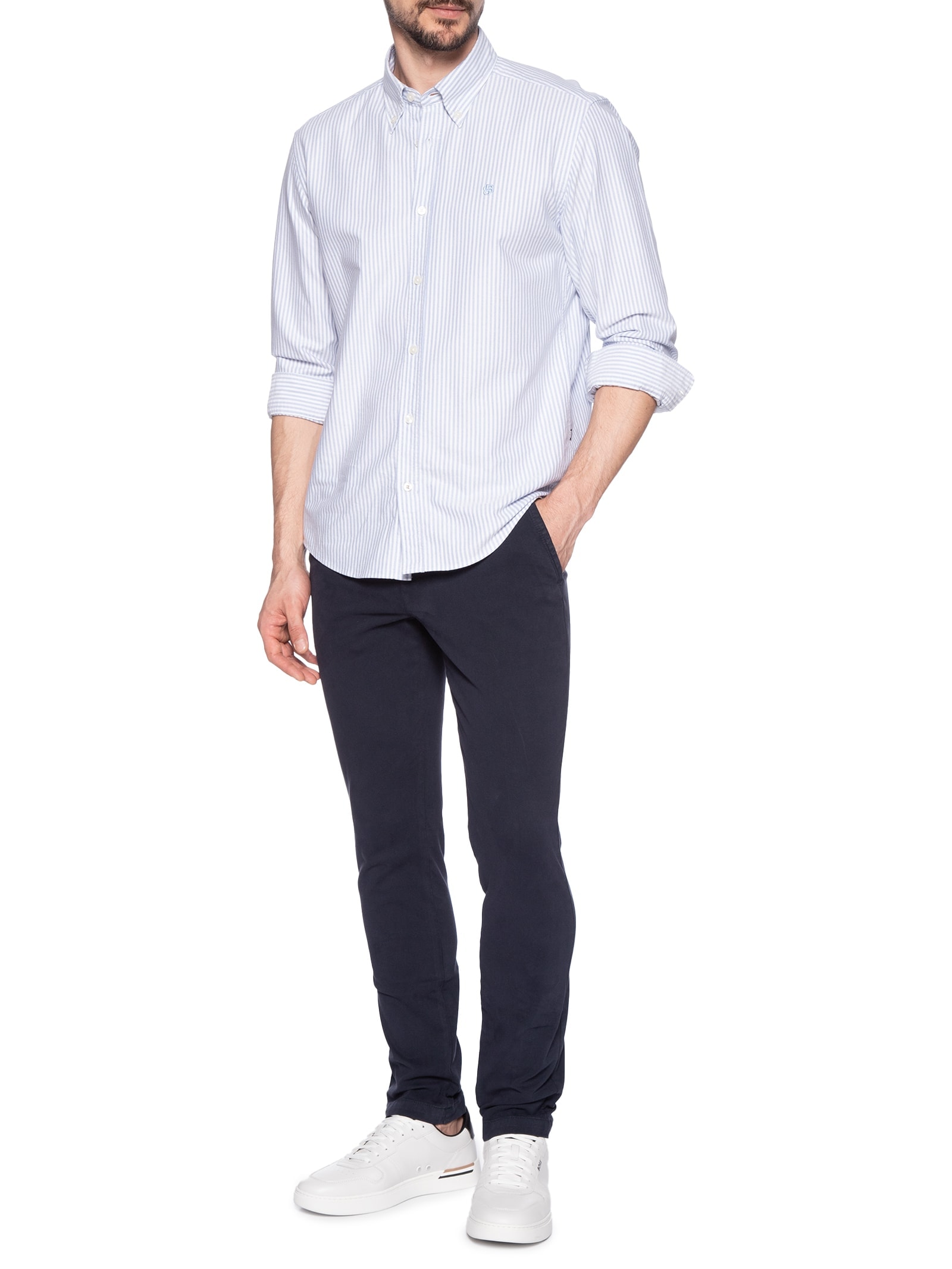 Calça Masculina Reta H-Kaiton 01 Azul Boss