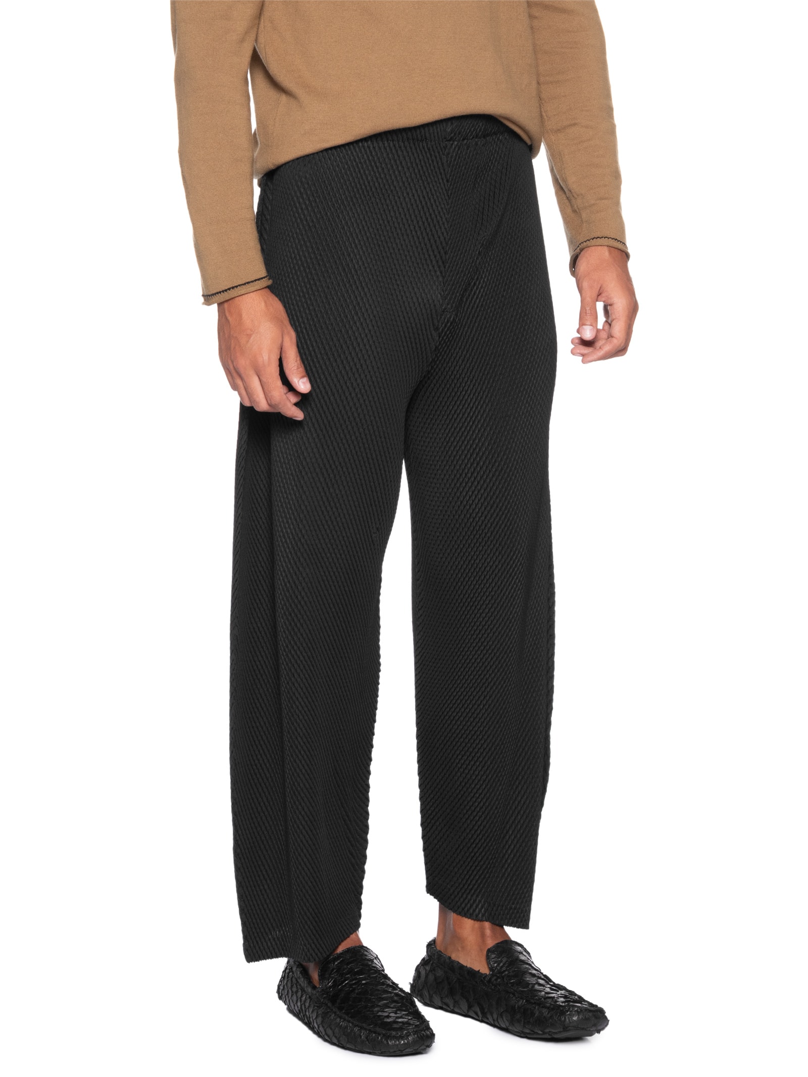 Calça Masculina Reta Tokyo Pleats – Preto Osklen