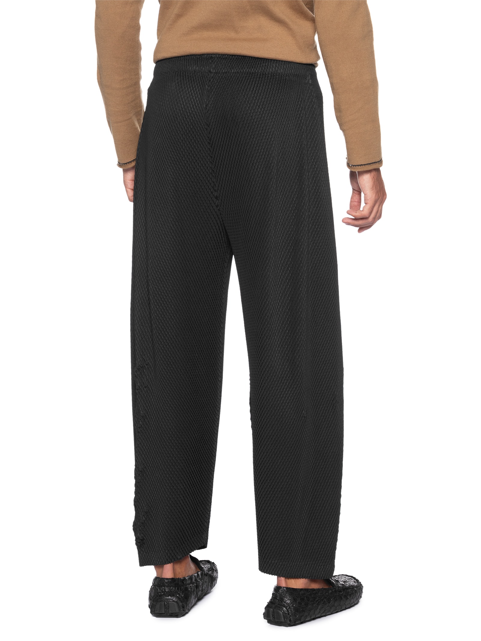 Calça Masculina Reta Tokyo Pleats – Preto Osklen