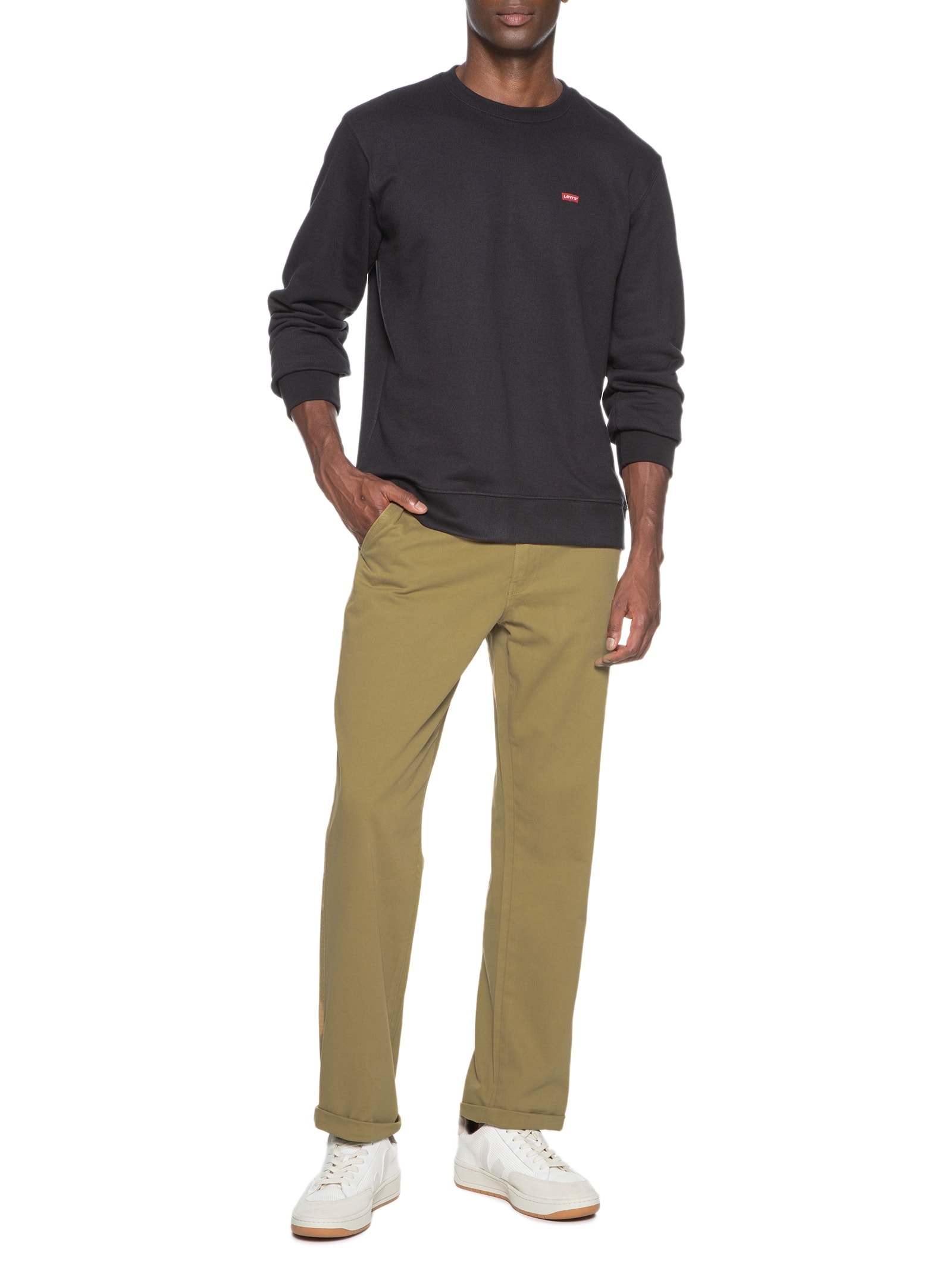 Calça Masculina Reta XX Chino Authentic em Sarja Bege Levi's