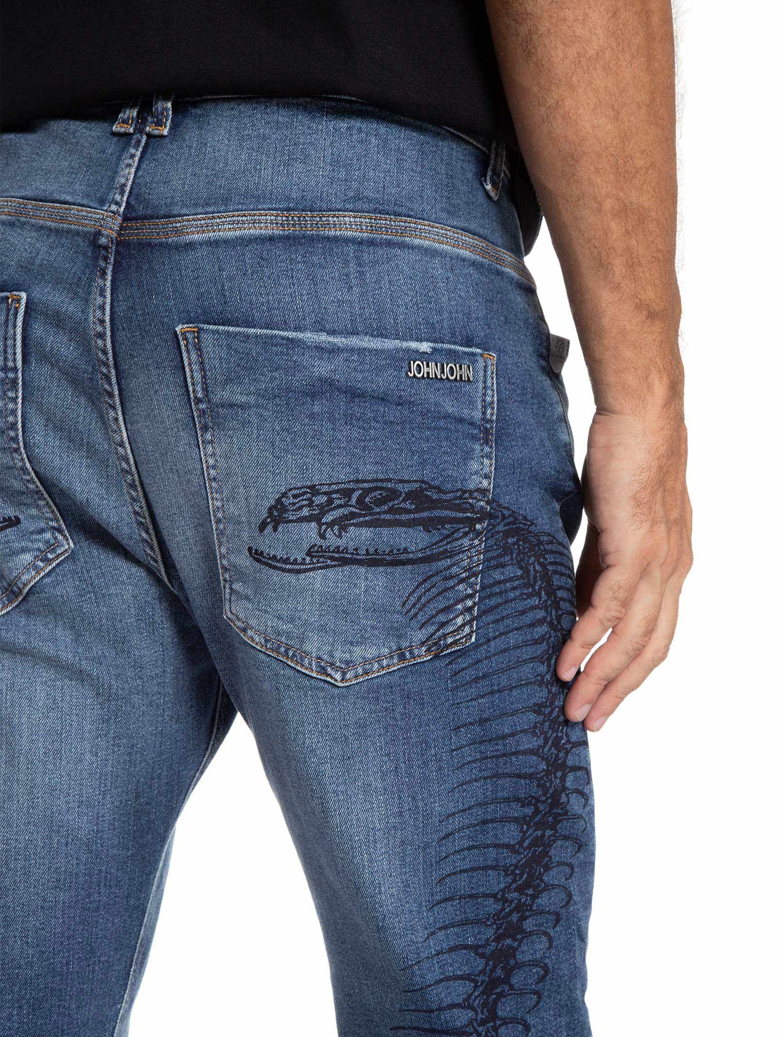 Calça Masculina Rock Snake Bones Azul John John