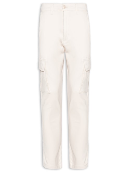 Calça Masculina Sarja Bolso Cargo – Bege