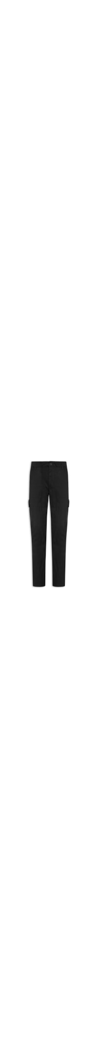 Calça Masculina Sarja Bolso Cargo - Preto