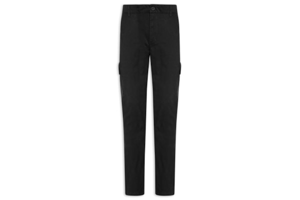 Calça Masculina Sarja Bolso Cargo - Preto