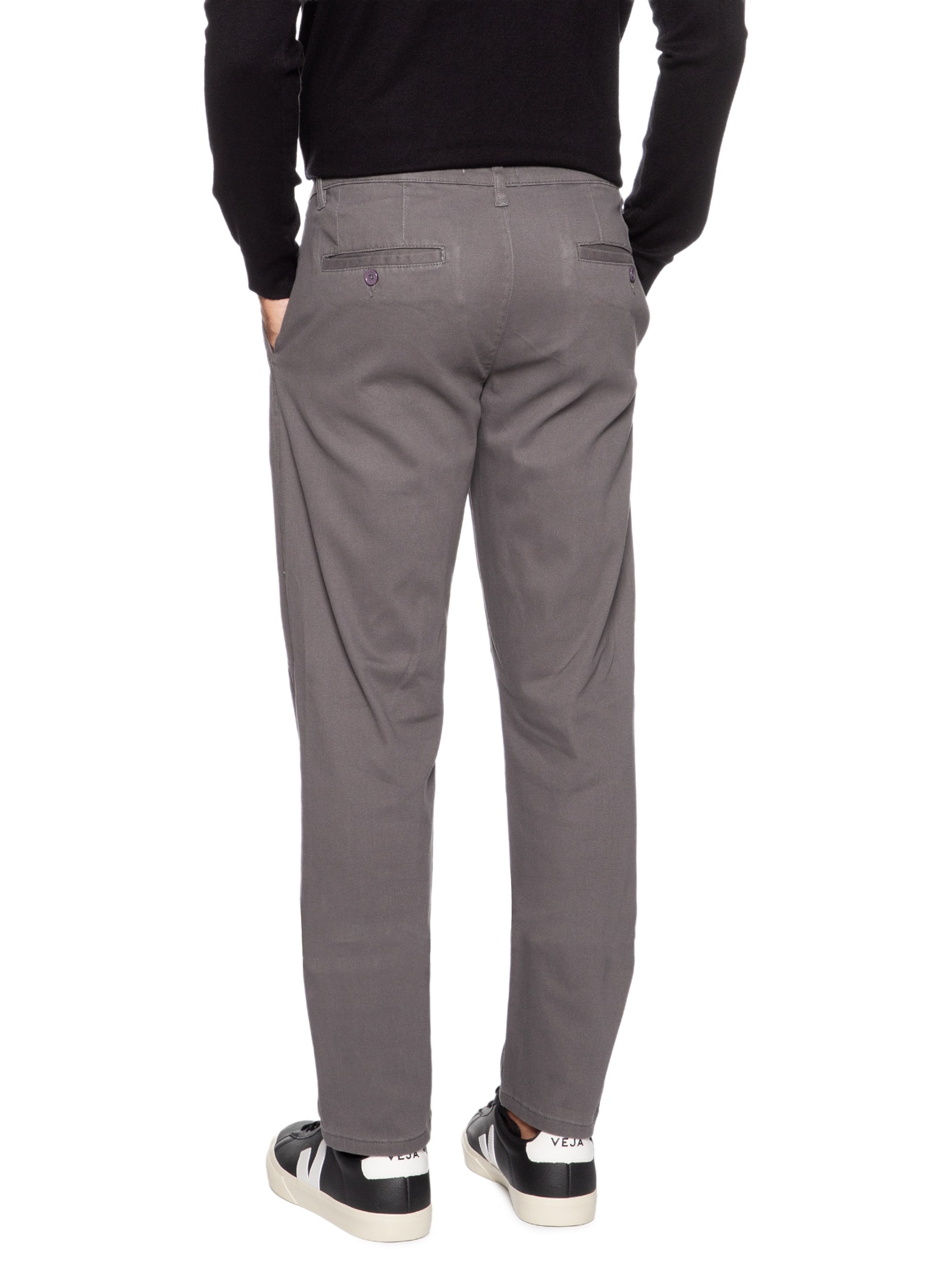 Calça Masculina Sarja Chino Cinza '2 Essential