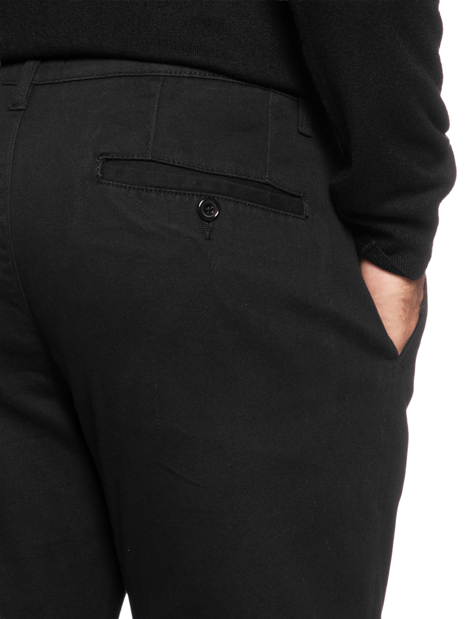 Calça Masculina Sarja Chino Preto '2 Essential