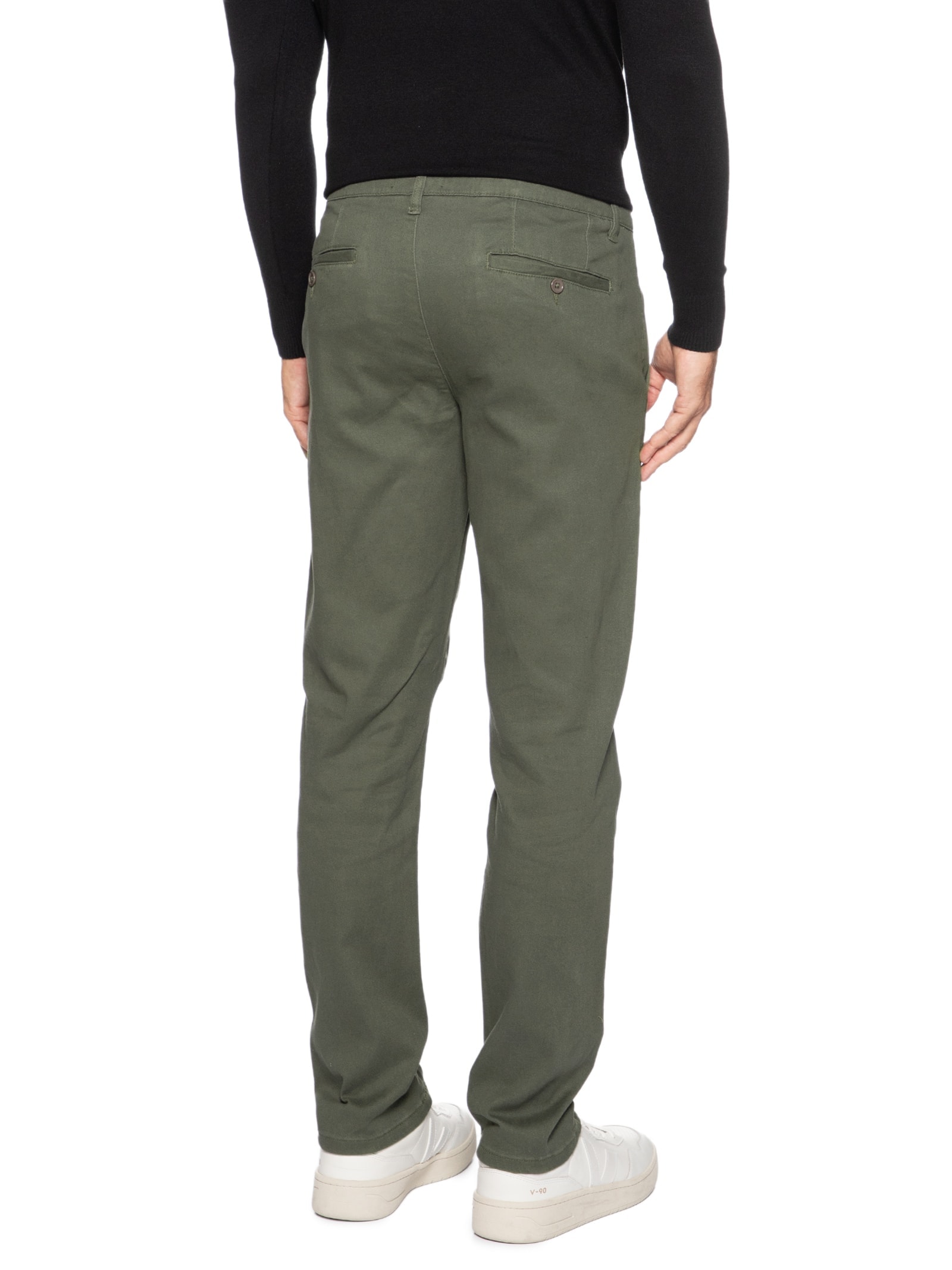 Calça Masculina Sarja Chino Verde '2 Essential