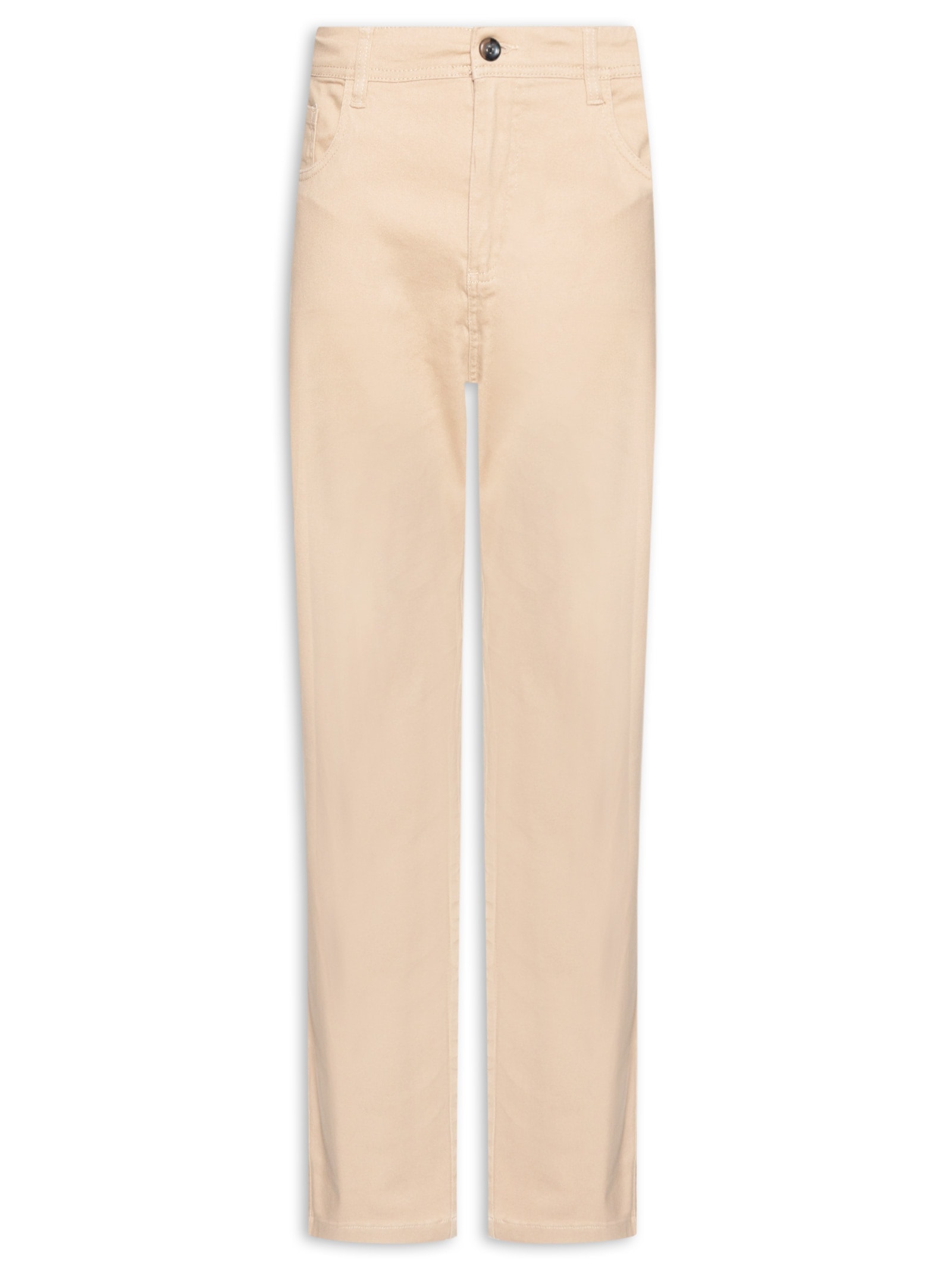 Calça Masculina Sarja Color Bege Basiq Men