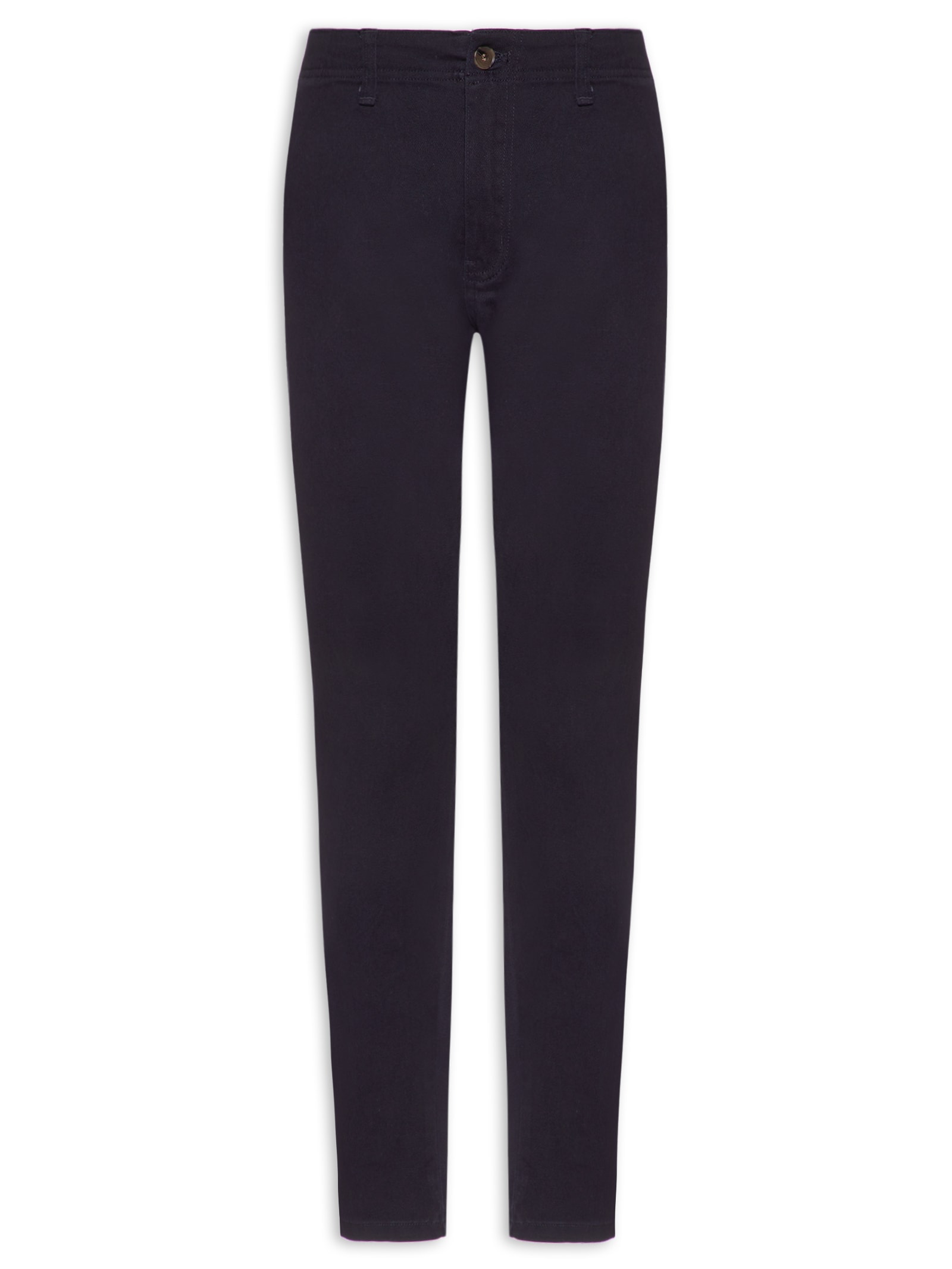 Calça Masculina Sarja Color Reta Azul Basiq Men