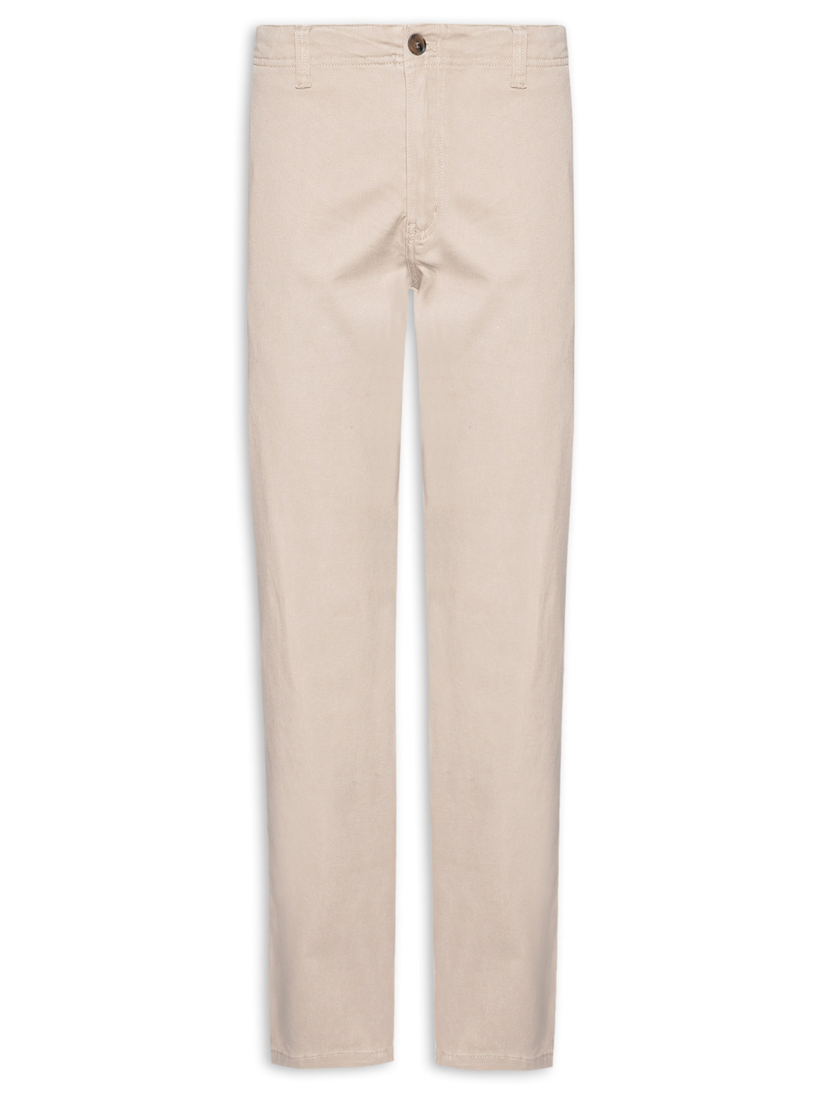 Calça Masculina Sarja Color Reta Bege Basiq Men