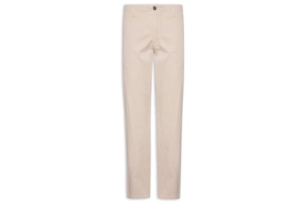 Calça Masculina Sarja Color Reta - Bege