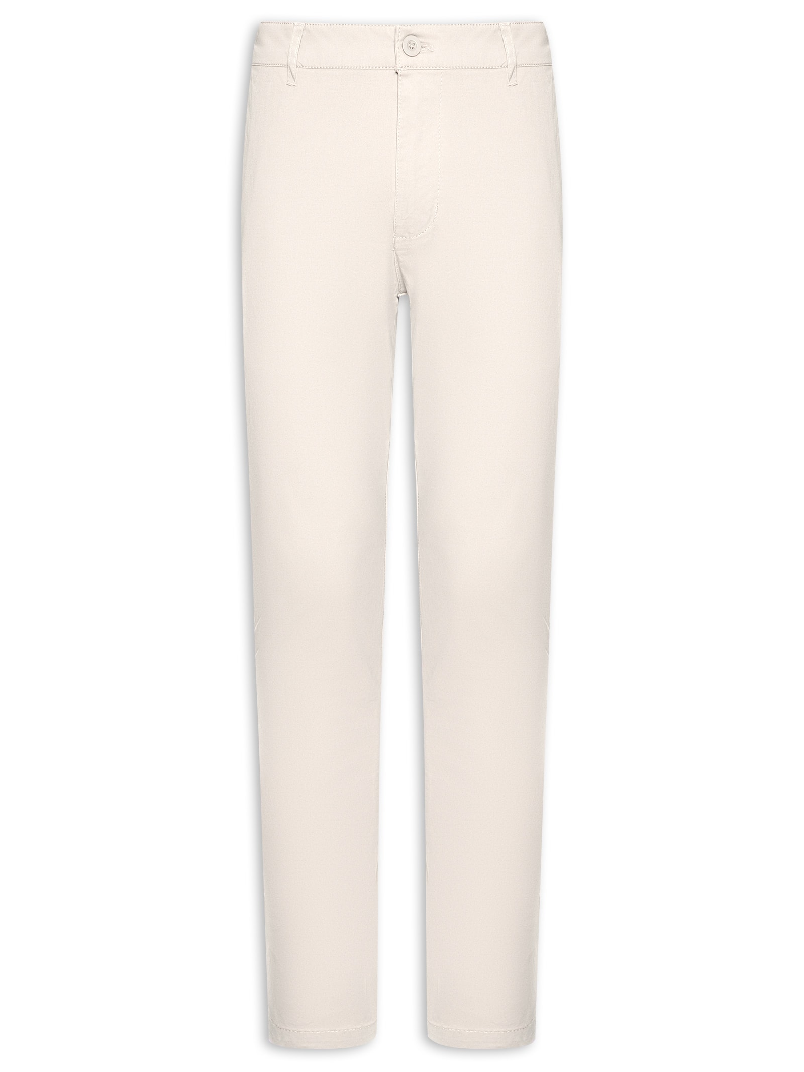 Calça Masculina Sarja Color Reta Bege Basiq Men