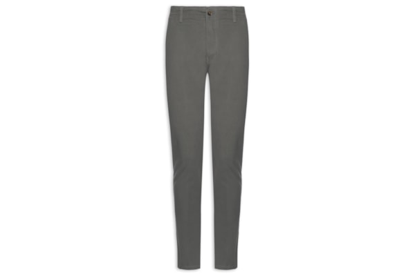 Calça Masculina Sarja Color Reta - Cinza