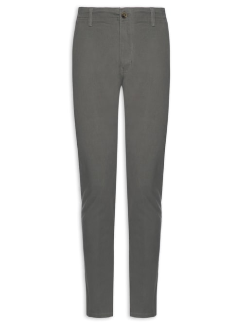 Calça Masculina Sarja Color Reta – Cinza