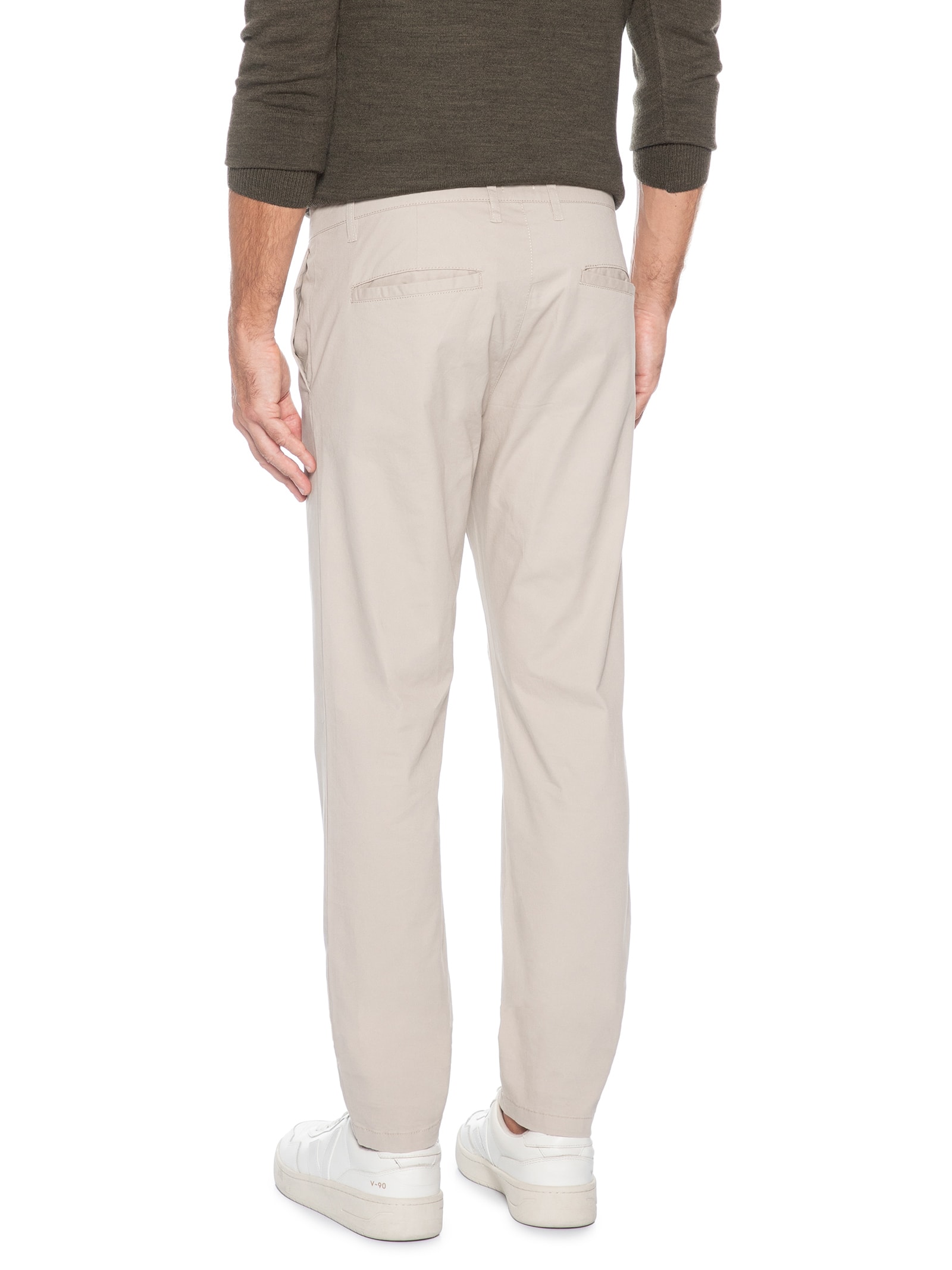 Calça Masculina Sarja Color Reta Marrom Basiq Men