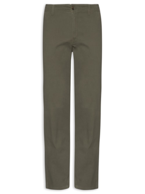 Calça Masculina Sarja Color Reta - Verde
