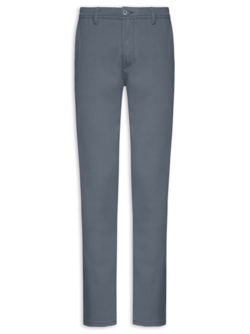 Calça Masculina Sarja Com Elástico – Cinza