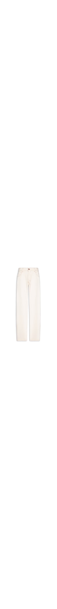 Calça Masculina Sarja com Recortes Baggy - Branco