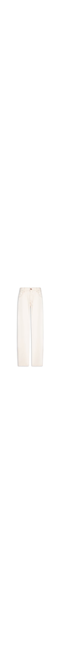 Calça Masculina Sarja com Recortes Baggy - Branco