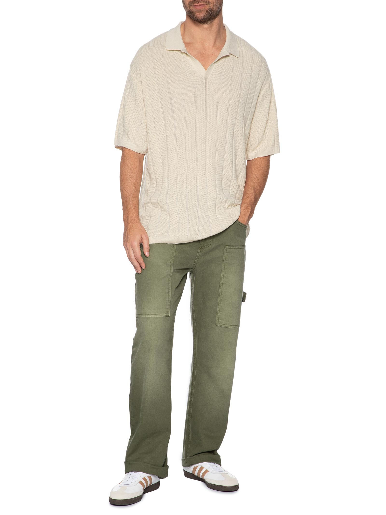 Calça Masculina Sarja Malta Verde Forum