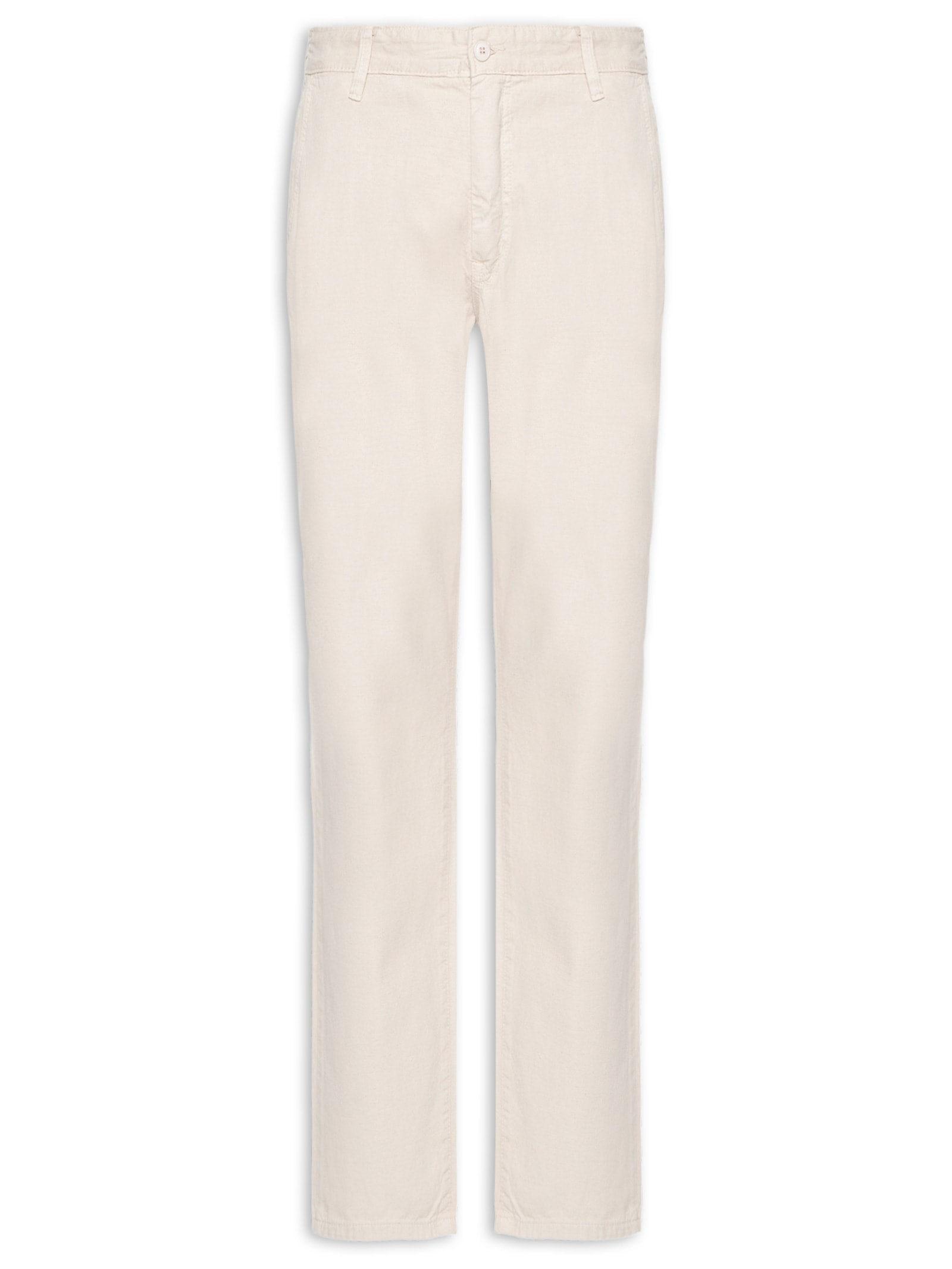 Calça Masculina Sarja Reta Bege Basiq Men