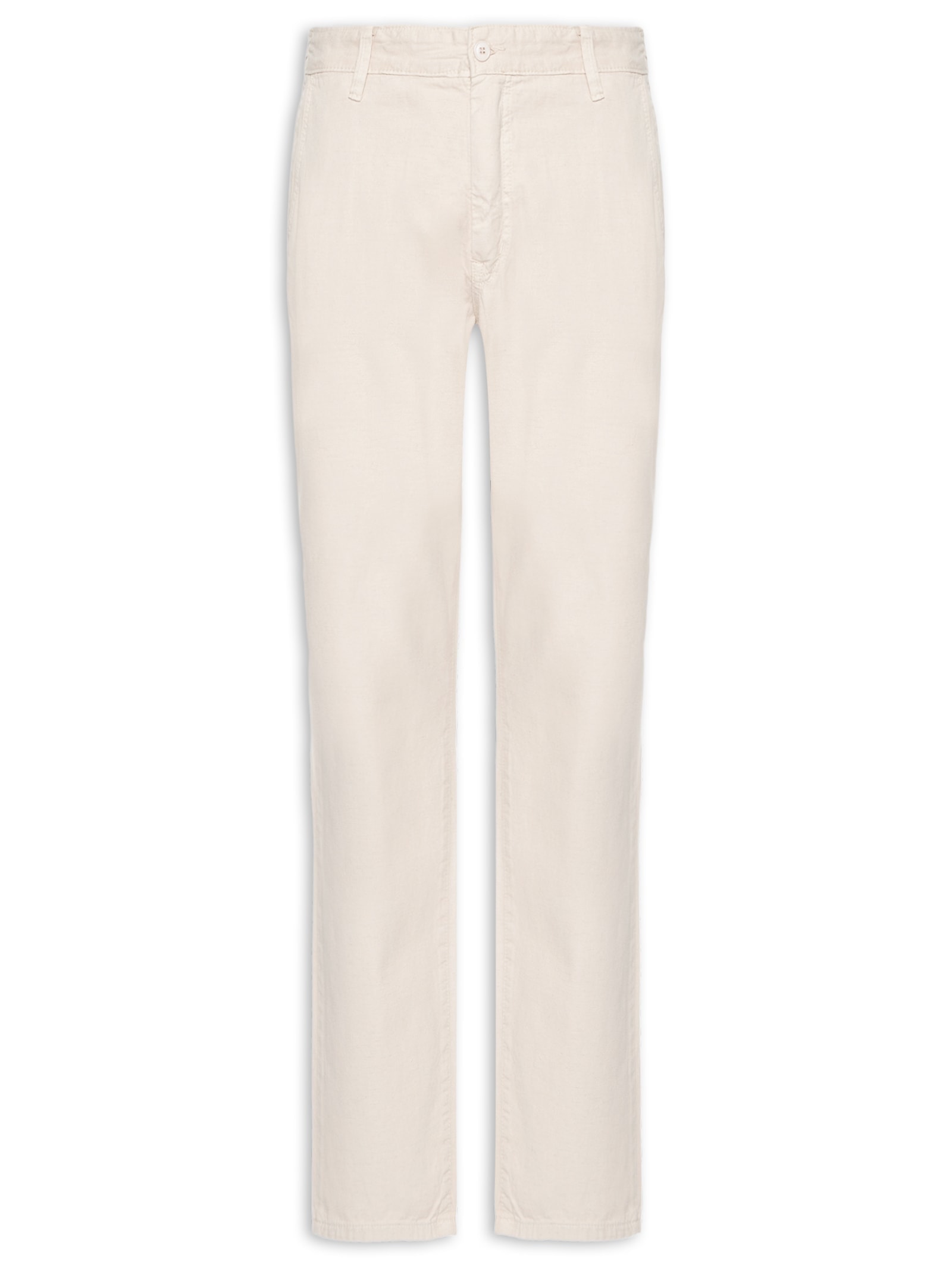 Calça Masculina Sarja Reta Bege Basiq Men