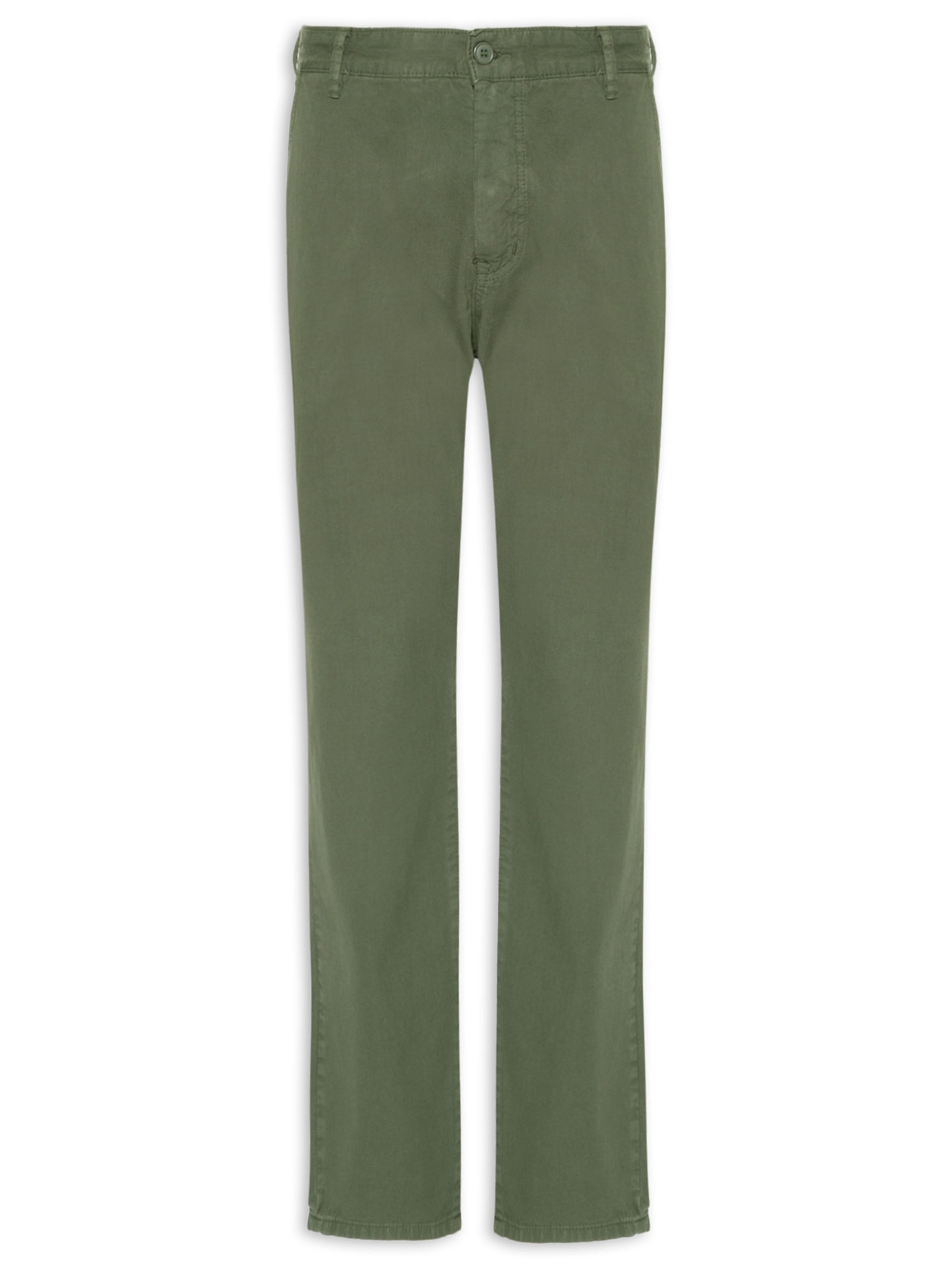 Calça Masculina Sarja Reta Verde Basiq Men