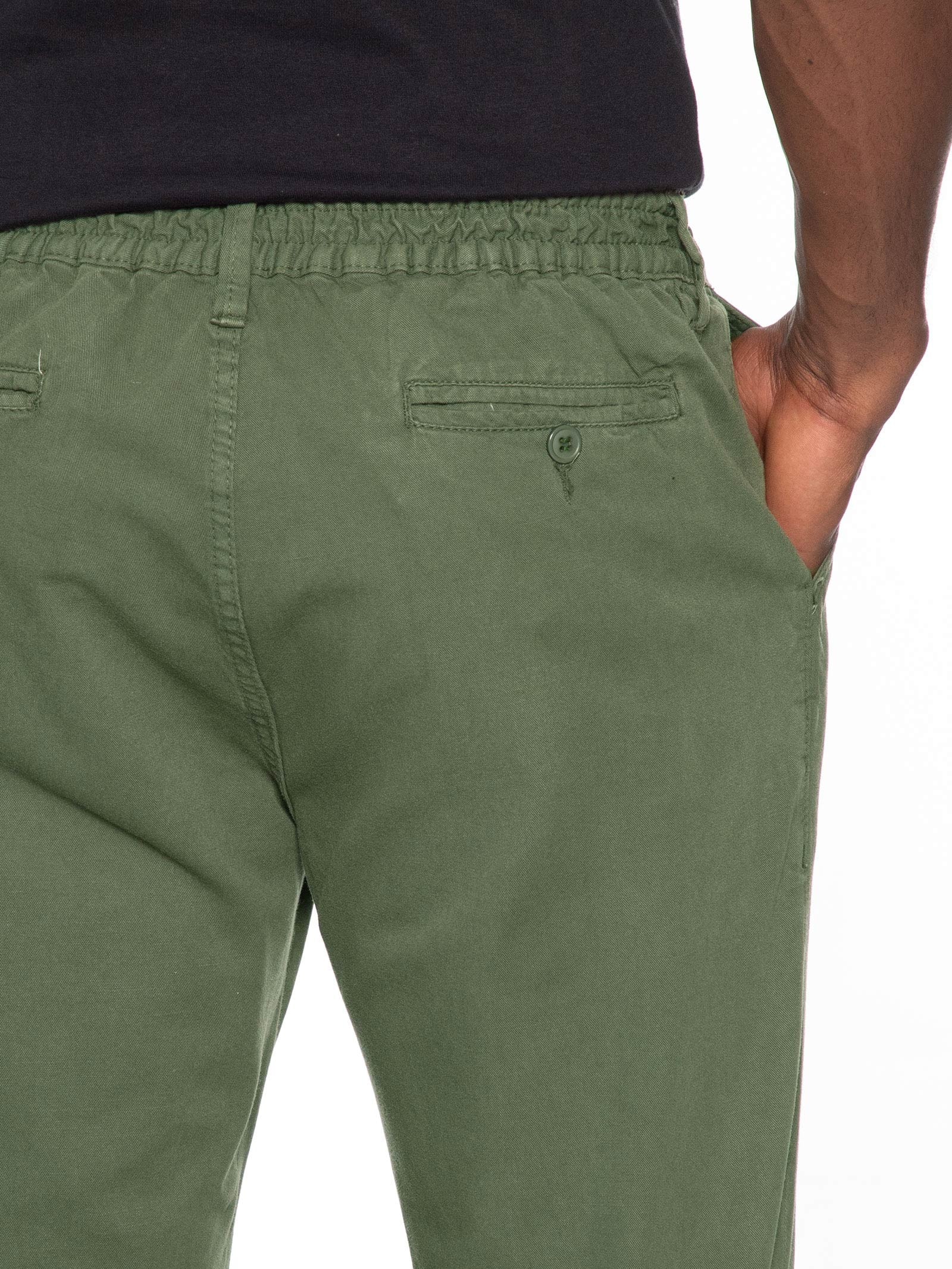 Calça Masculina Sarja Reta Verde Basiq Men