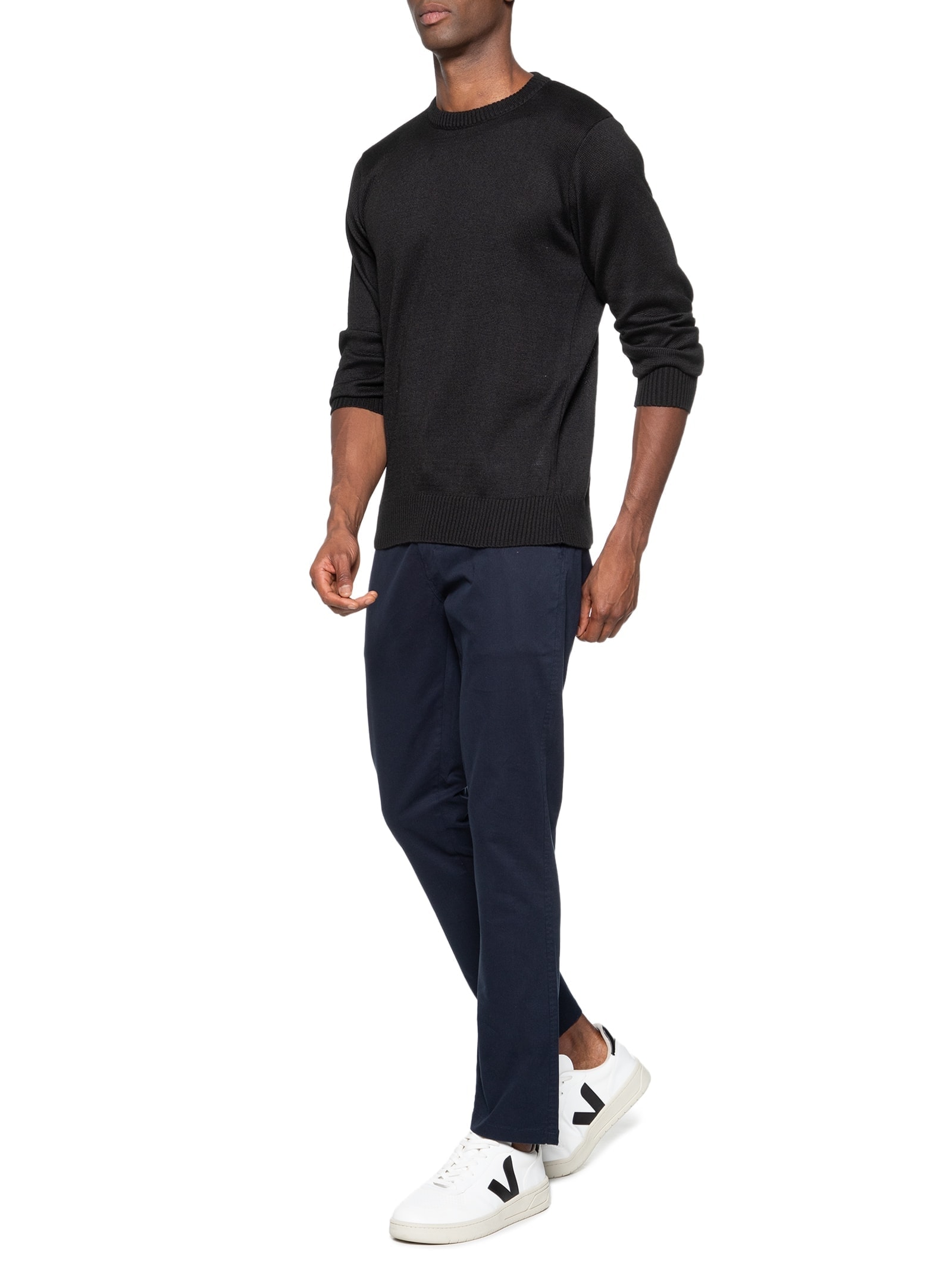 Calça Masculina Sarja Slim Fit Color Azul '2 Essential