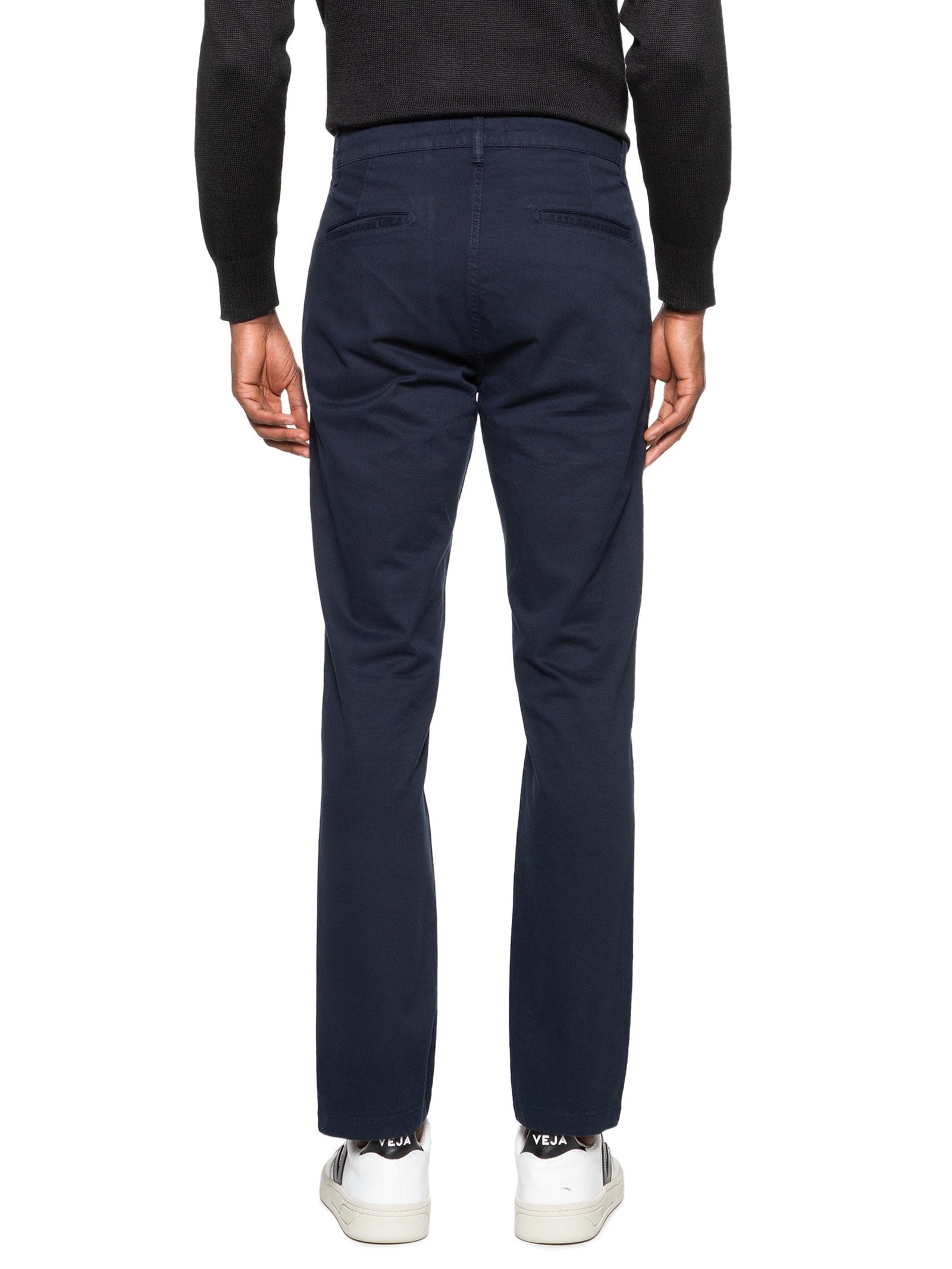 Calça Masculina Sarja Slim Fit Color Azul '2 Essential