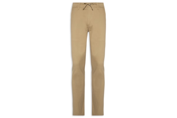 Calça Masculina Sarja Slim Fit Color - Bege