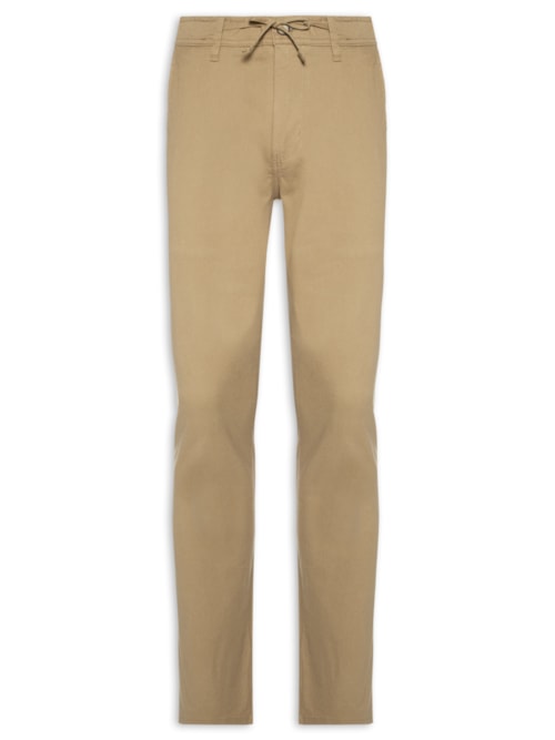 Calça Masculina Sarja Slim Fit Color – Bege