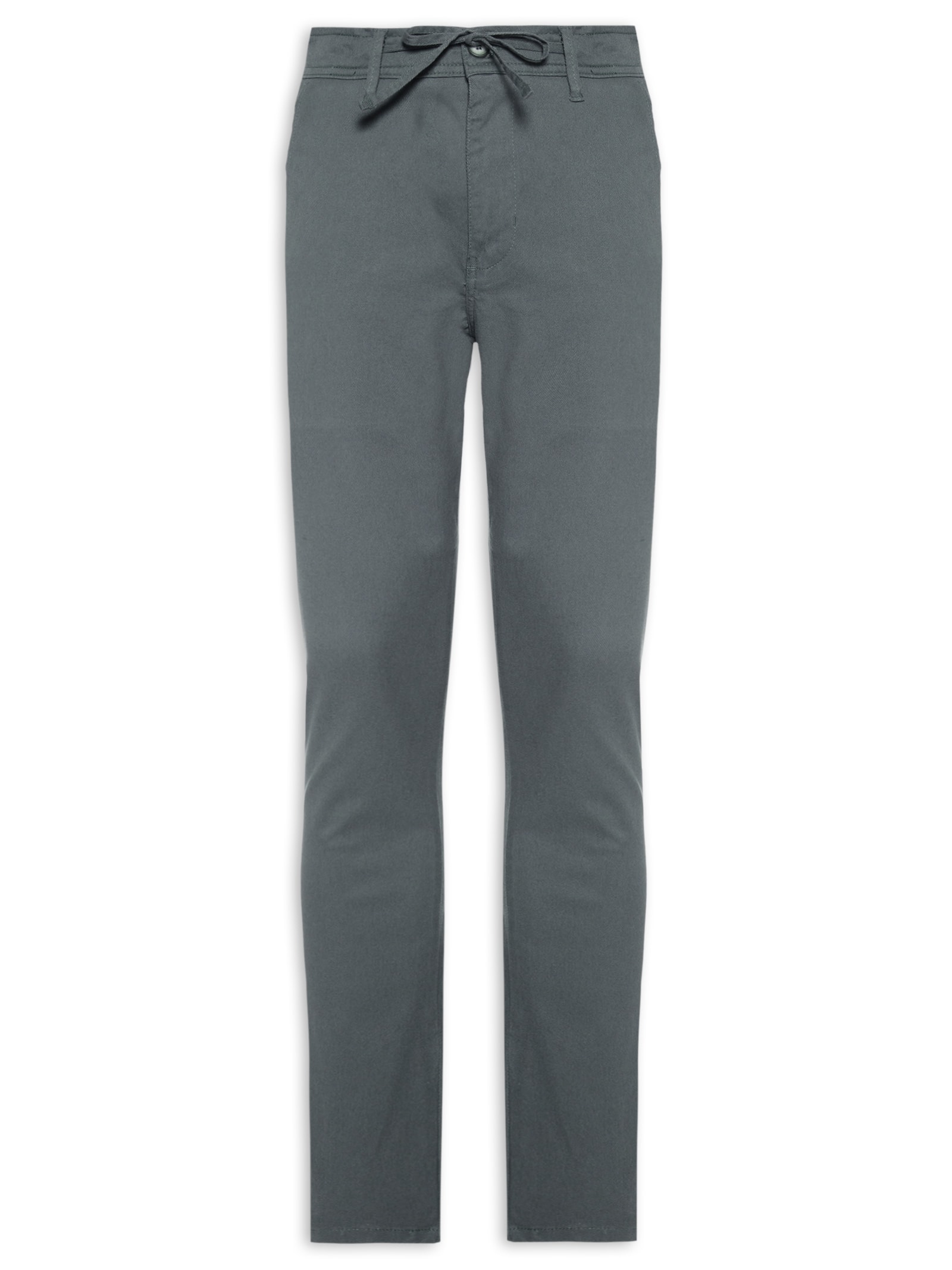 Calça Masculina Sarja Slim Fit Color Cinza '2 Essential
