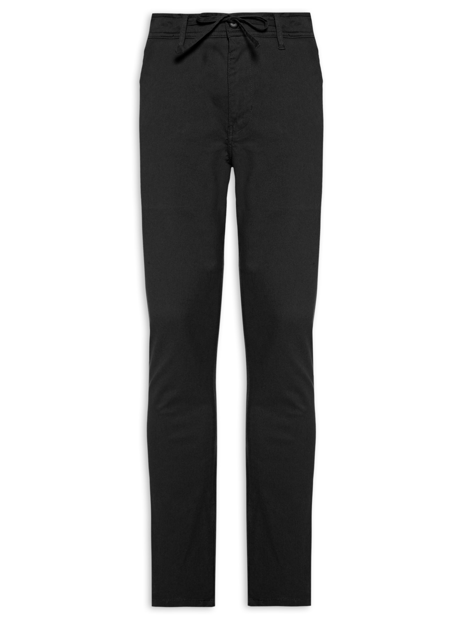 Calça Masculina Sarja Slim Fit Color Preto '2 Essential