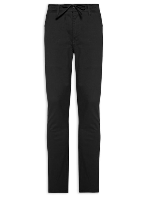 Calça Masculina Sarja Slim Fit Color – Preto