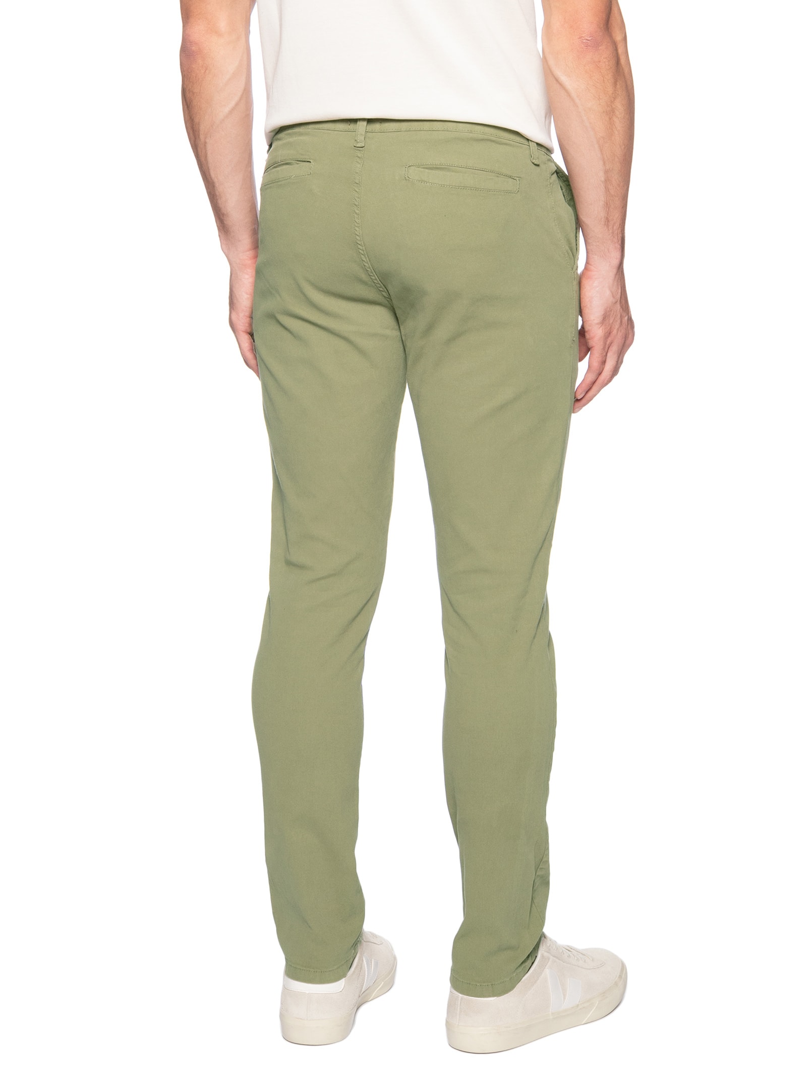 Calça Masculina Sarja Slim Verde Basiq Men