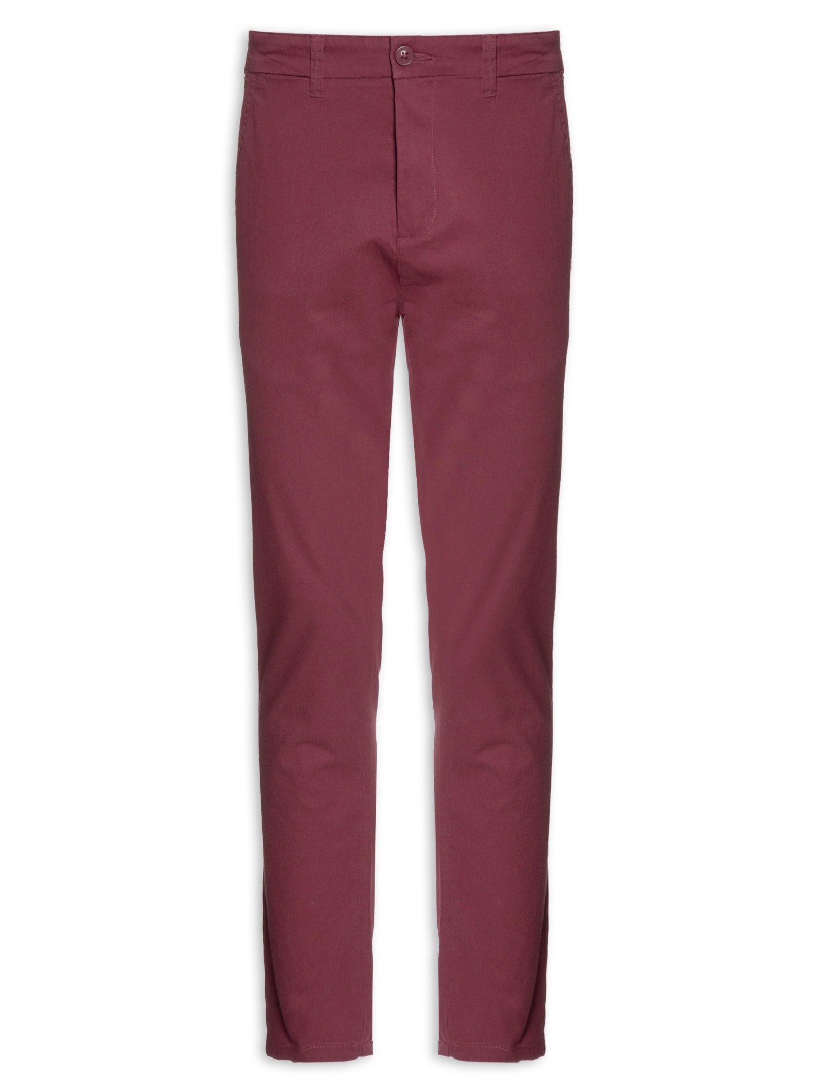 Calça Masculina Sarja Slim Vinho Basiq Men