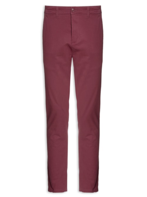 Calça Masculina Sarja Slim – Vinho