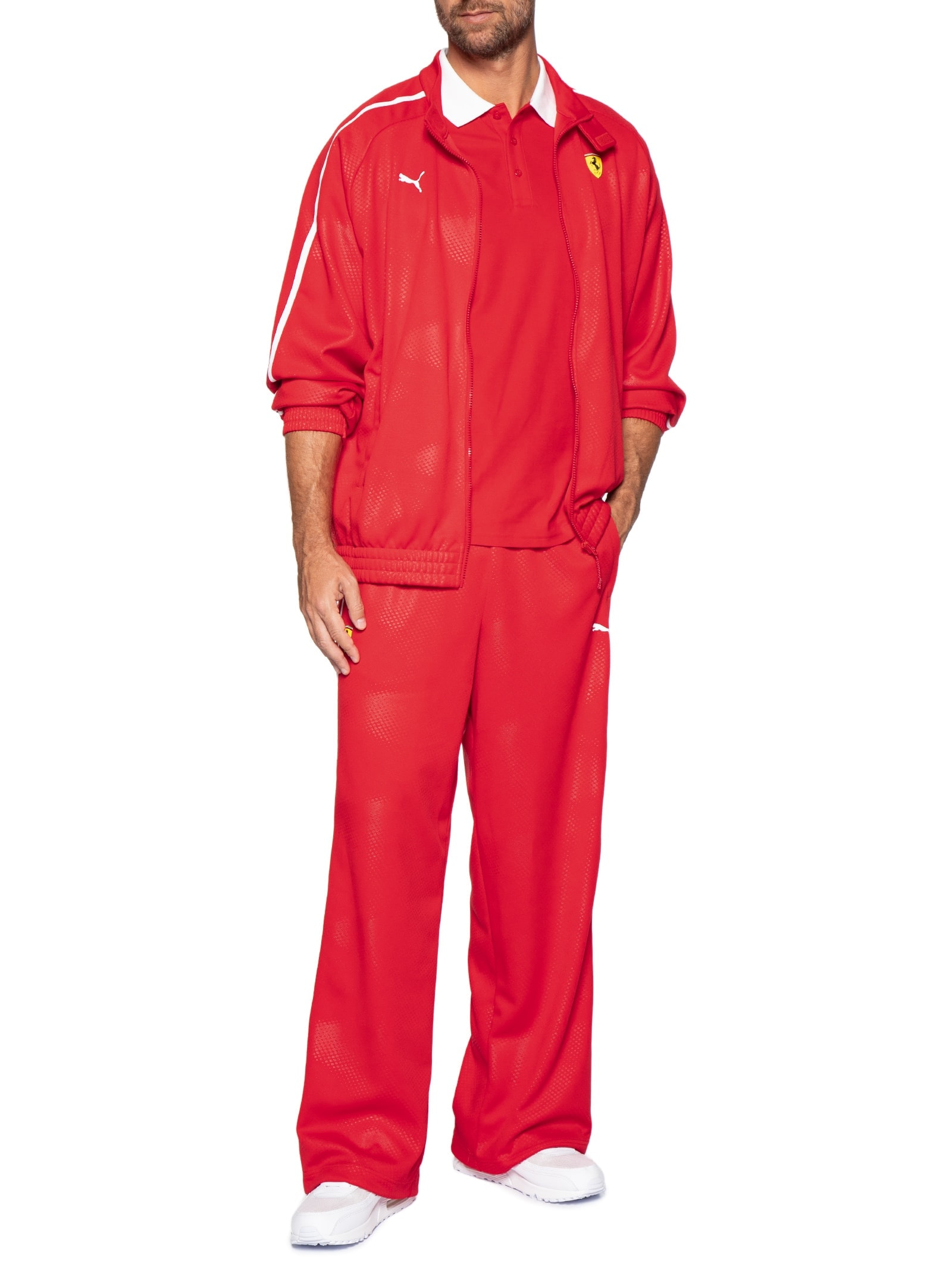 Calça Masculina Scuderia Ferrari T7 Oversized Trac – Vermelho Puma