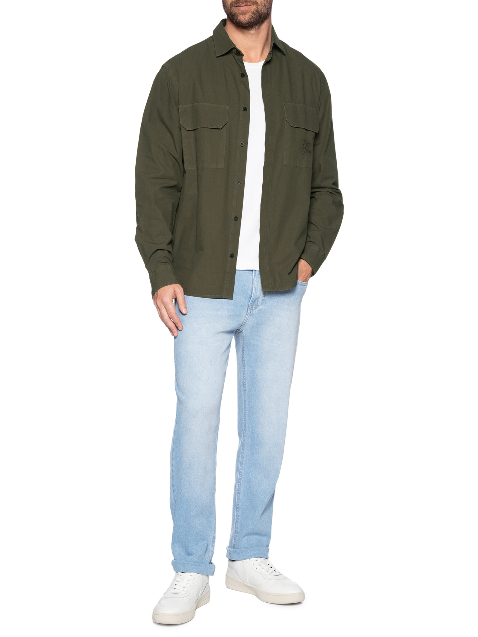 Calça Masculina Slim 5 Pockets Azul Calvin Klein Jeans