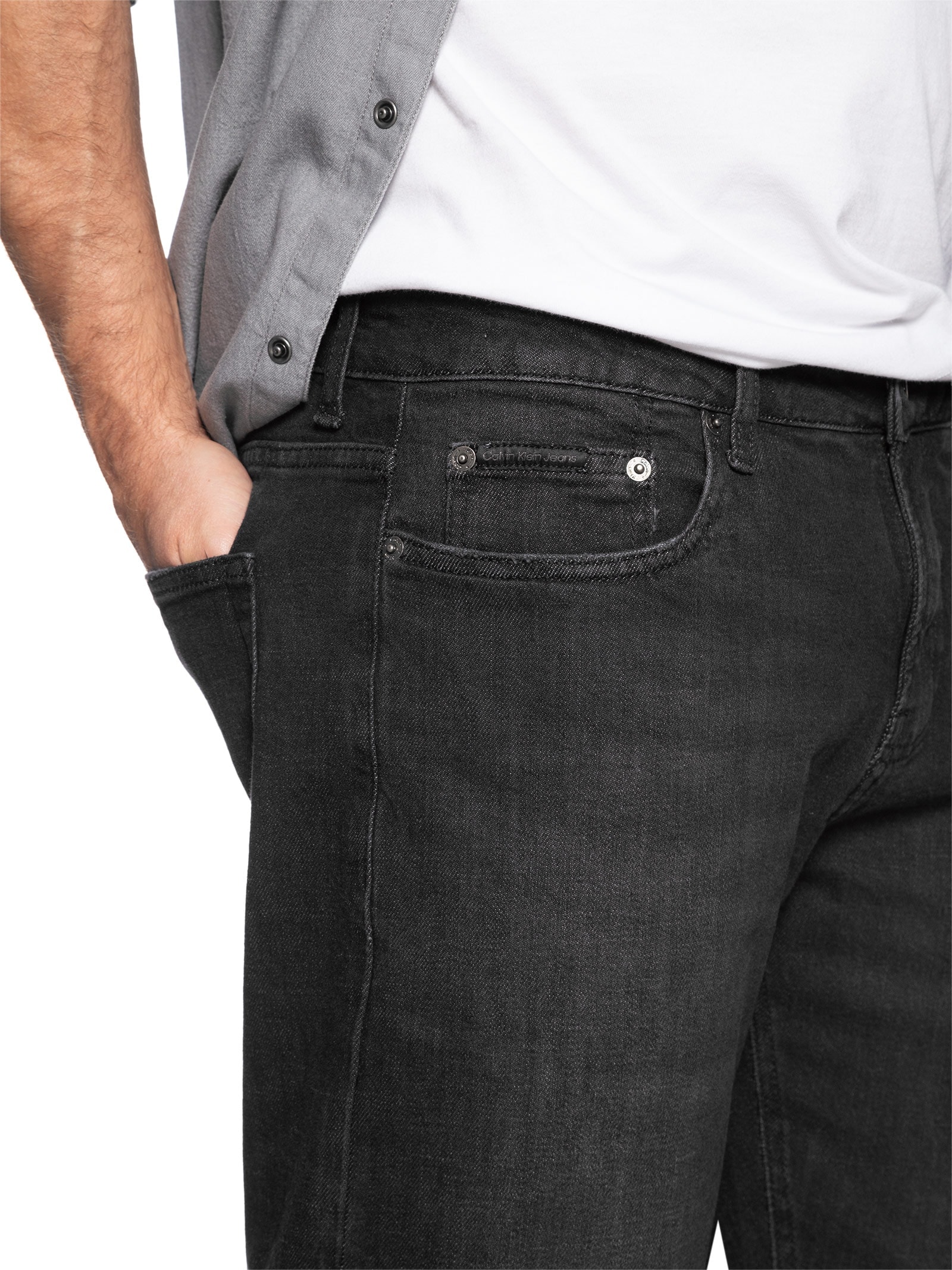 Calça Masculina Slim 5 Pockets Preto Calvin Klein Jeans