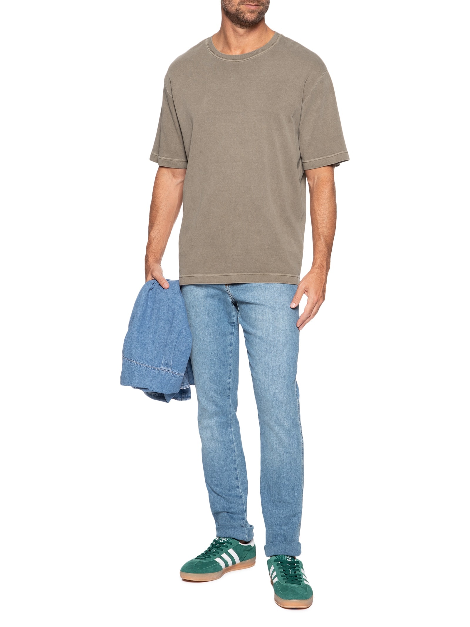 Calça Masculina Slim Básica Azul Basiq Men