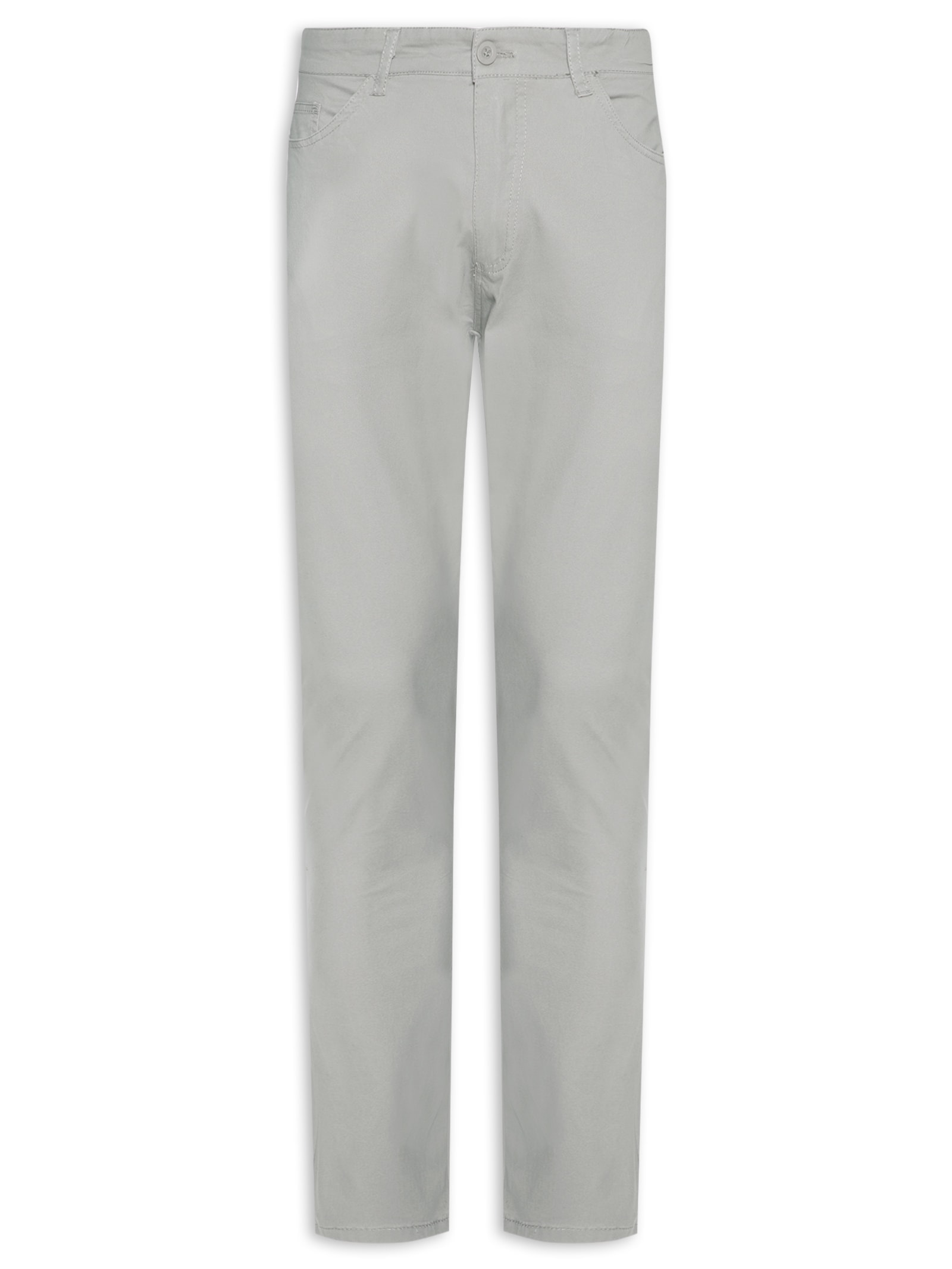 Calça Masculina Slim Chino Color Cinza Basiq Men