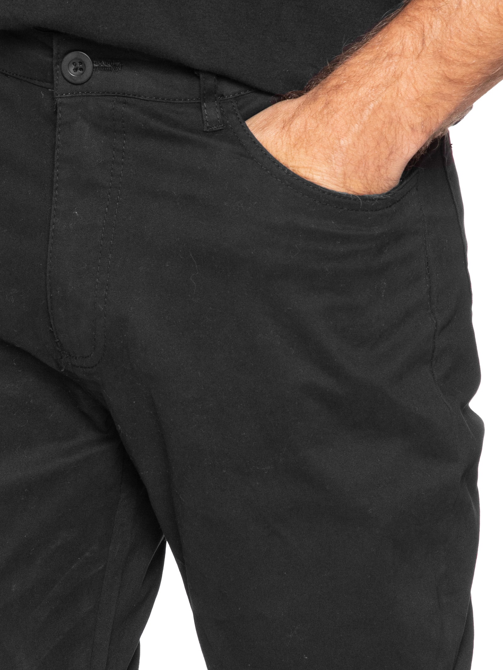 Calça Masculina Slim Chino Color Preto Basiq Men