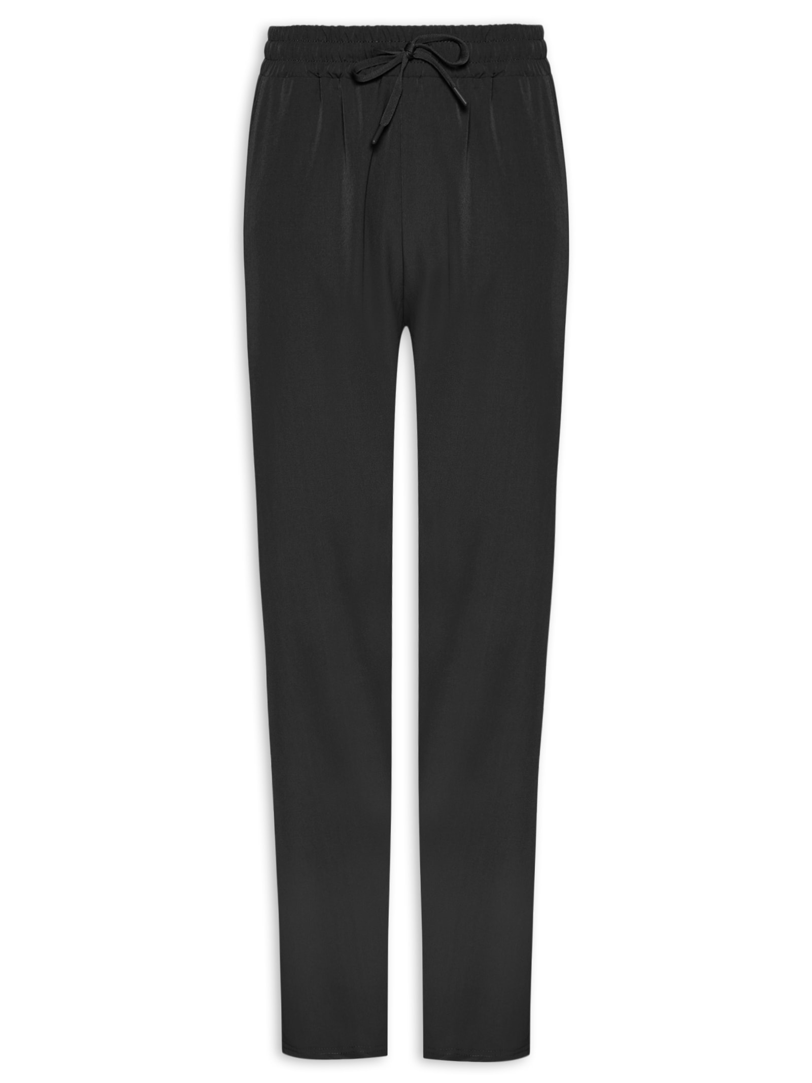 Calça Masculina Slim Com Elástico No Cós Preto Basiq Men