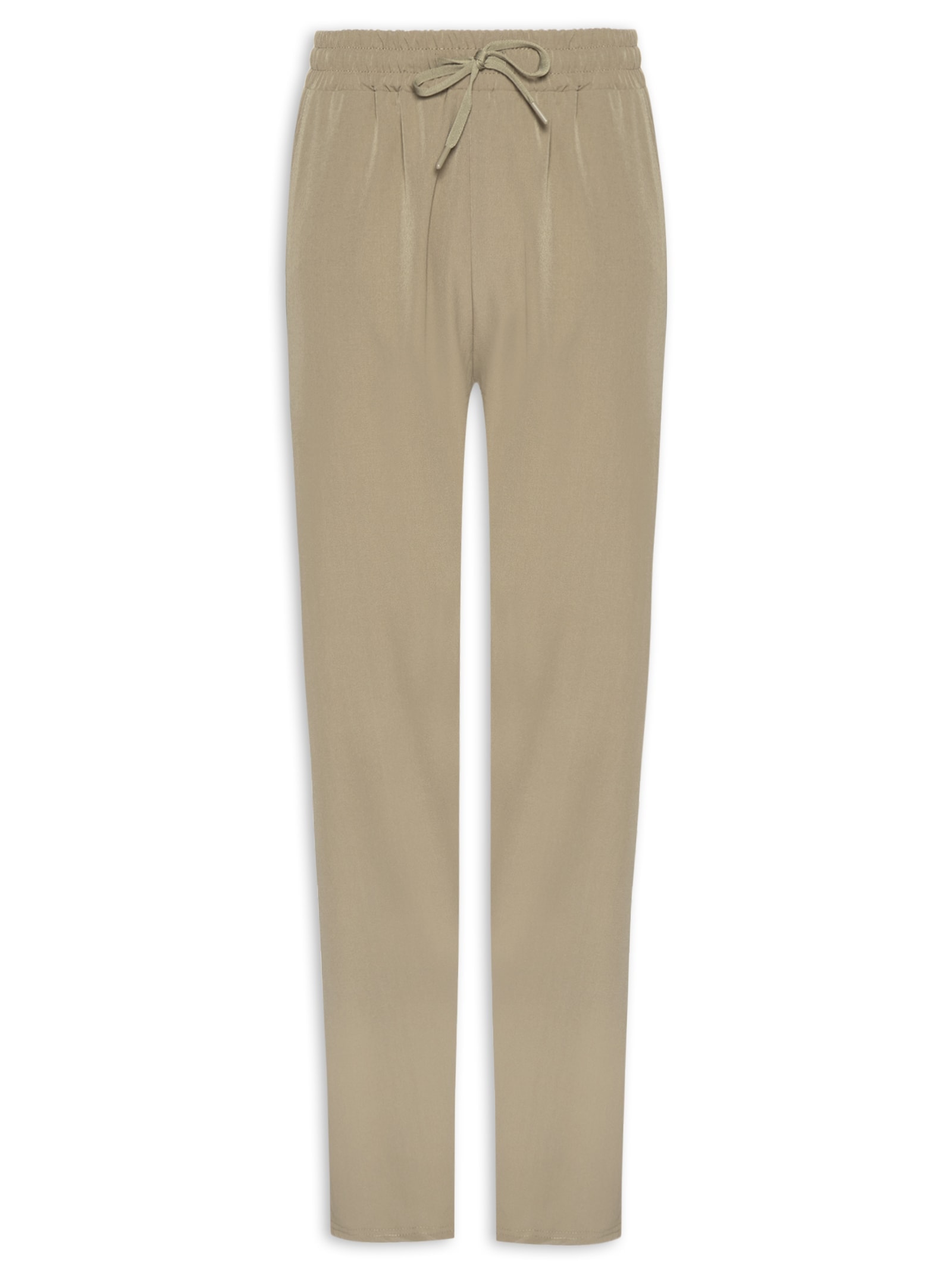 Calça Masculina Slim Com Elástico No Cós Verde Basiq Men