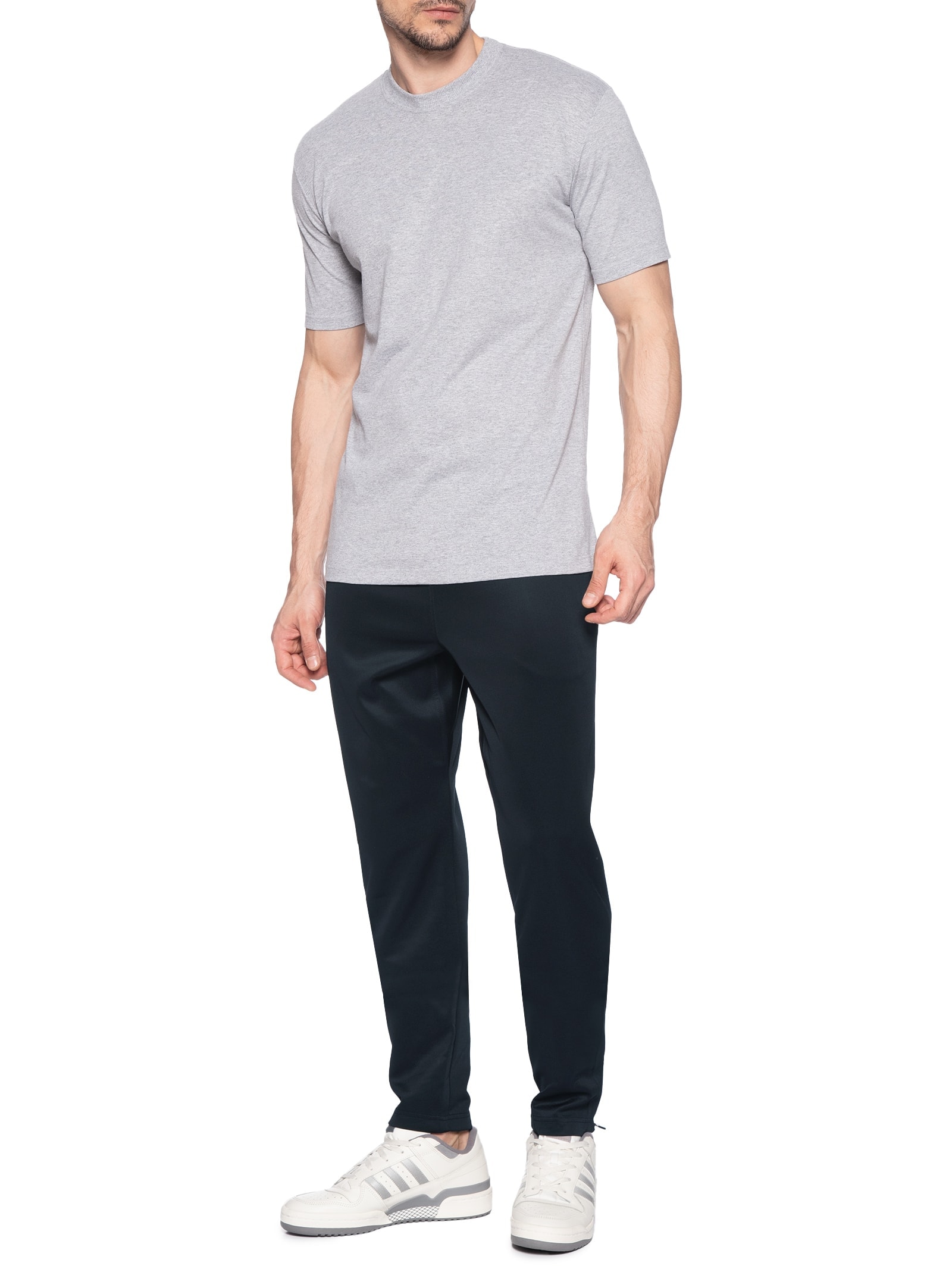 Calça Masculina Slim Cós Elástico Azul Basiq Men